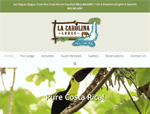 Tablet Screenshot of lacarolinalodge.com